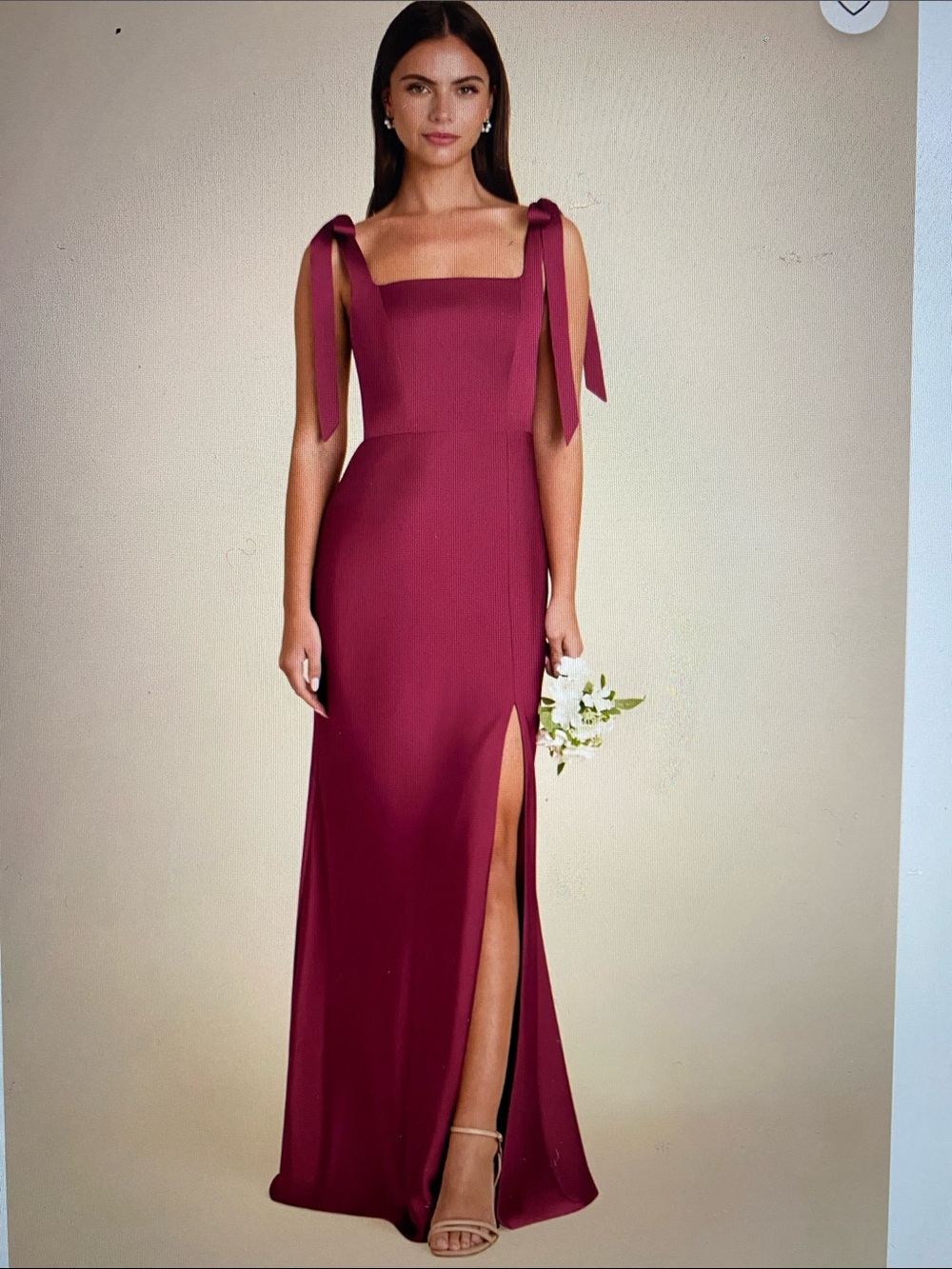Beautiful Matte Satin Berry Corset Top Maxi Gown NWOT